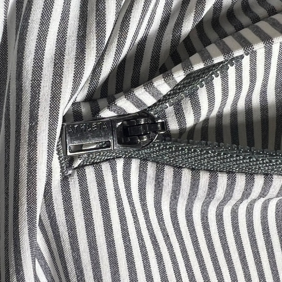 Athleta Brooklyn Textured Ankle Pant White Stripe, Size 18 - Picture 13 of 14